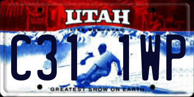 UT license plate C311WP