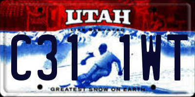 UT license plate C311WT