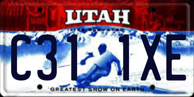 UT license plate C311XE