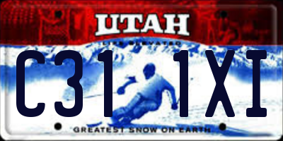 UT license plate C311XI