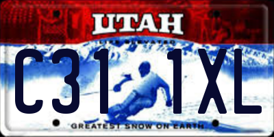 UT license plate C311XL