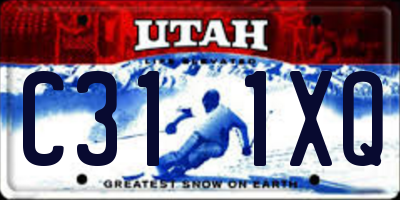 UT license plate C311XQ