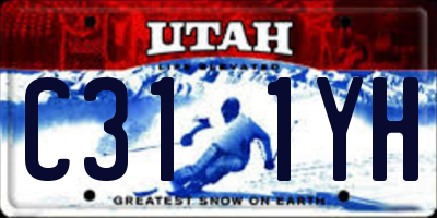 UT license plate C311YH