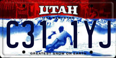 UT license plate C311YJ