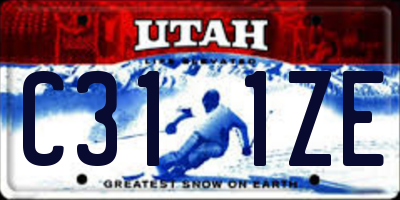 UT license plate C311ZE