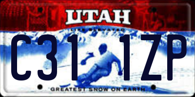 UT license plate C311ZP