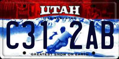 UT license plate C312AB