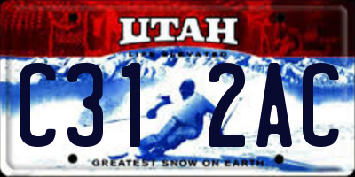 UT license plate C312AC