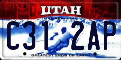UT license plate C312AP