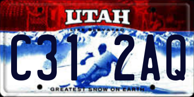 UT license plate C312AQ