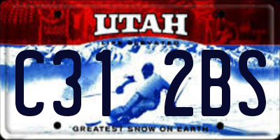 UT license plate C312BS