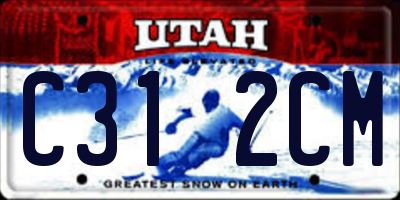 UT license plate C312CM