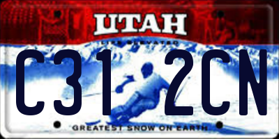 UT license plate C312CN