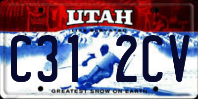 UT license plate C312CV