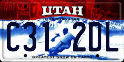 UT license plate C312DL