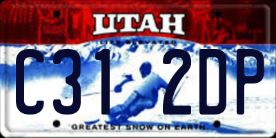 UT license plate C312DP