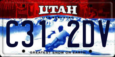 UT license plate C312DV