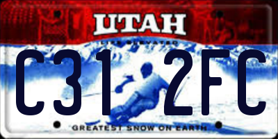 UT license plate C312FC