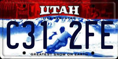 UT license plate C312FE