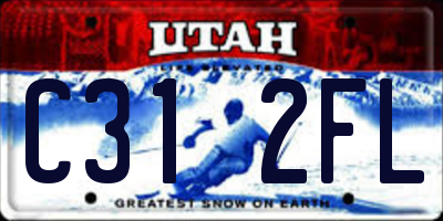 UT license plate C312FL