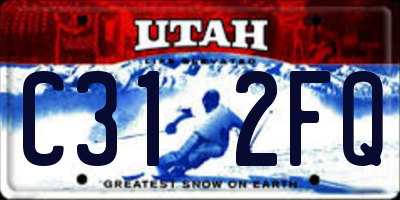 UT license plate C312FQ