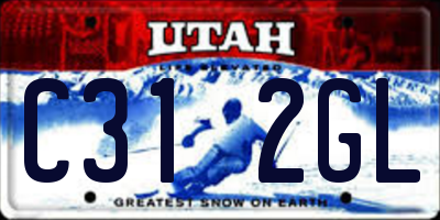 UT license plate C312GL