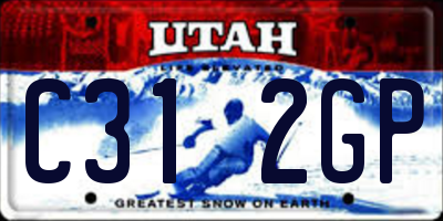 UT license plate C312GP