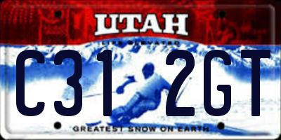 UT license plate C312GT