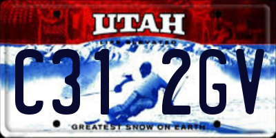 UT license plate C312GV
