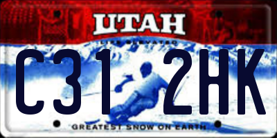 UT license plate C312HK