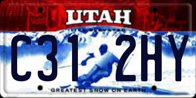UT license plate C312HY