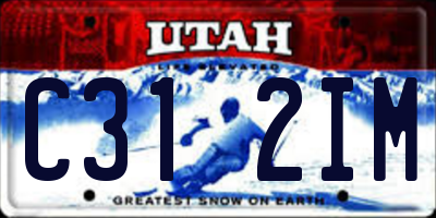 UT license plate C312IM