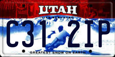 UT license plate C312IP