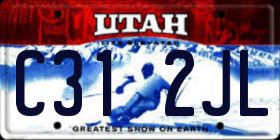 UT license plate C312JL