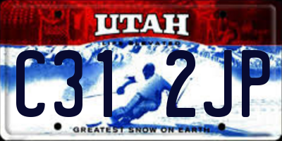 UT license plate C312JP