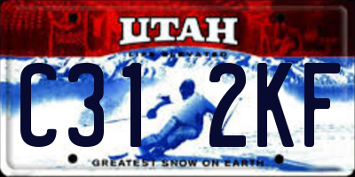 UT license plate C312KF