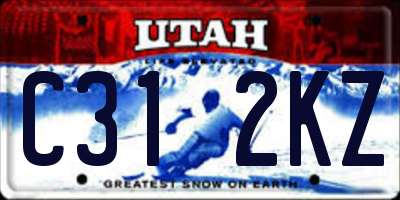 UT license plate C312KZ