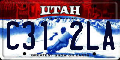 UT license plate C312LA