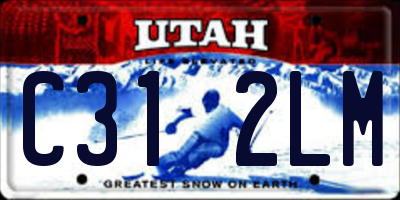 UT license plate C312LM