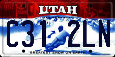 UT license plate C312LN