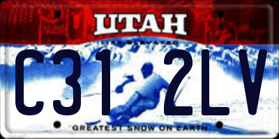 UT license plate C312LV