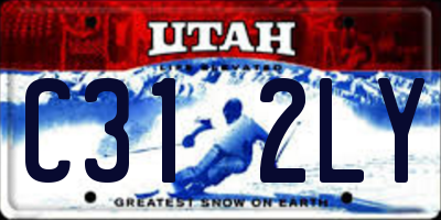 UT license plate C312LY