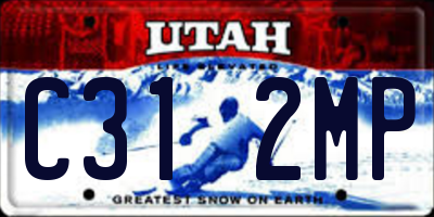 UT license plate C312MP