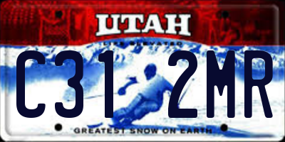 UT license plate C312MR