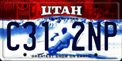 UT license plate C312NP