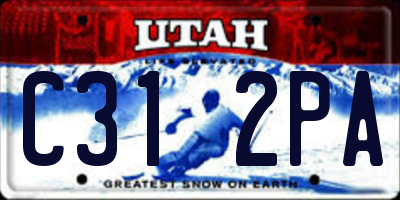 UT license plate C312PA