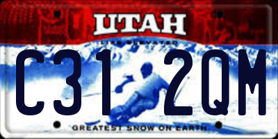 UT license plate C312QM