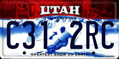 UT license plate C312RC
