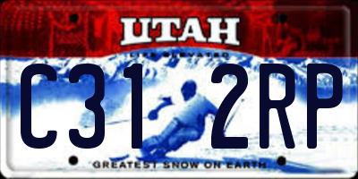 UT license plate C312RP