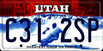 UT license plate C312SP